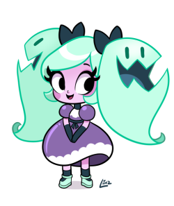 linzb0t:  threw some colors on a ghost girl