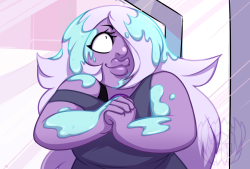 morgfandump: Screencap redraw of AmethystThis is my all-time favorite screencap of her I had to do this okay