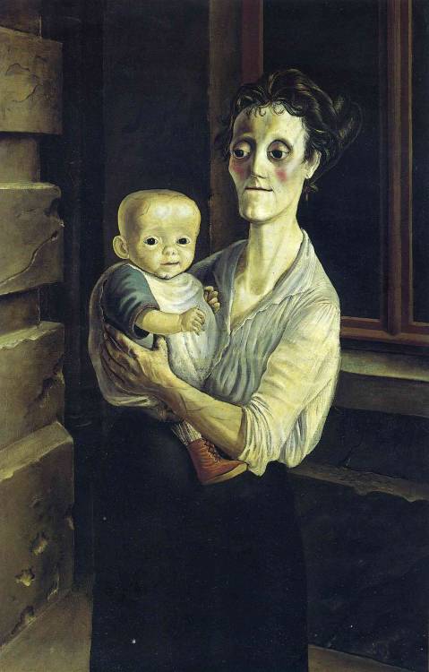 Otto Dix (Gera 1891 - Singen 1969); Frau mit Kind (Mother with Child), 1921, oil on canvas