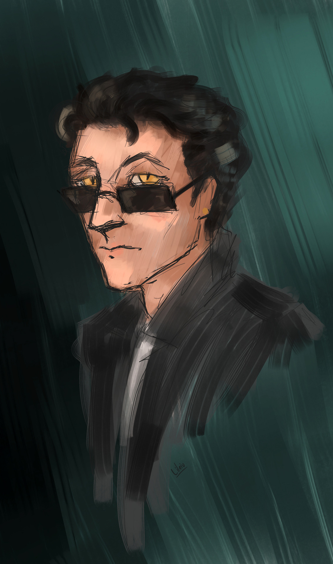 lileiv: So cool, so edgy  [comfort draws Crowley while waiting for casting announcements]