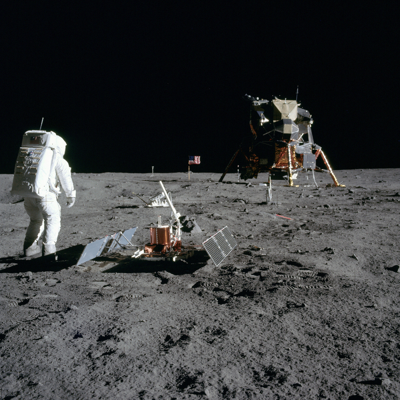 wonders-of-the-cosmos:   July 20, 1969: One Giant Leap For Mankind   ☽ ☾  
