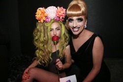 horseweaves:  Bianca Del Rio and Lady Gaga at the Roseland Ballroom on April 4, 2014.