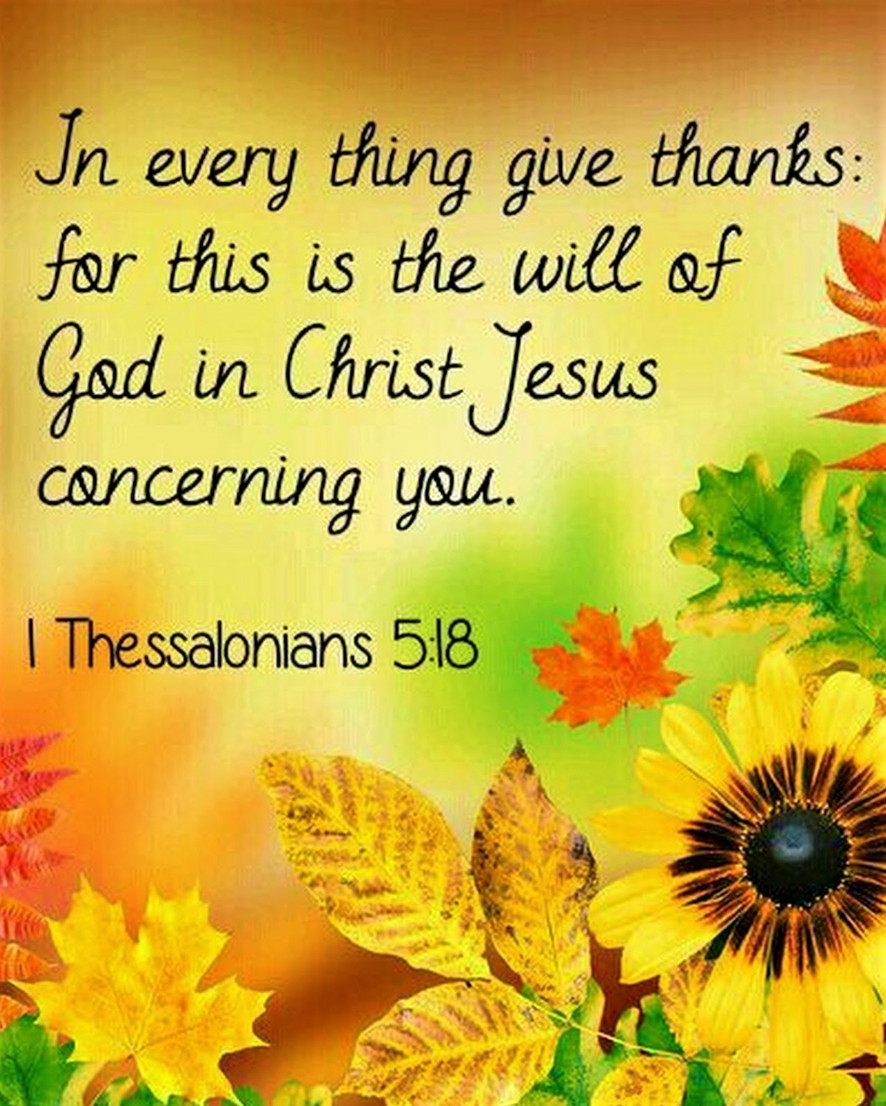 The Living... — 1 Thessalonians 5:18 (KJV) - In every thing give...