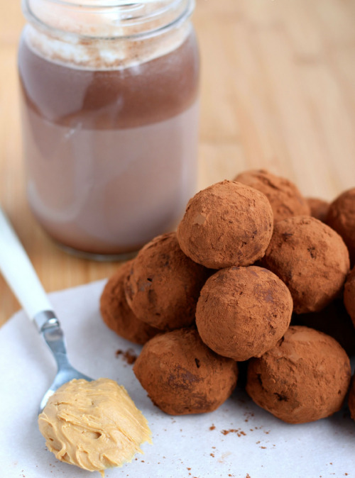fullcravings:  Peanut Butter Chocolate Truffles