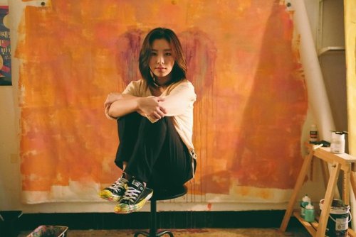 fyeahwheein:190903 [whee in] ‘soar’ painting studio behind pictures