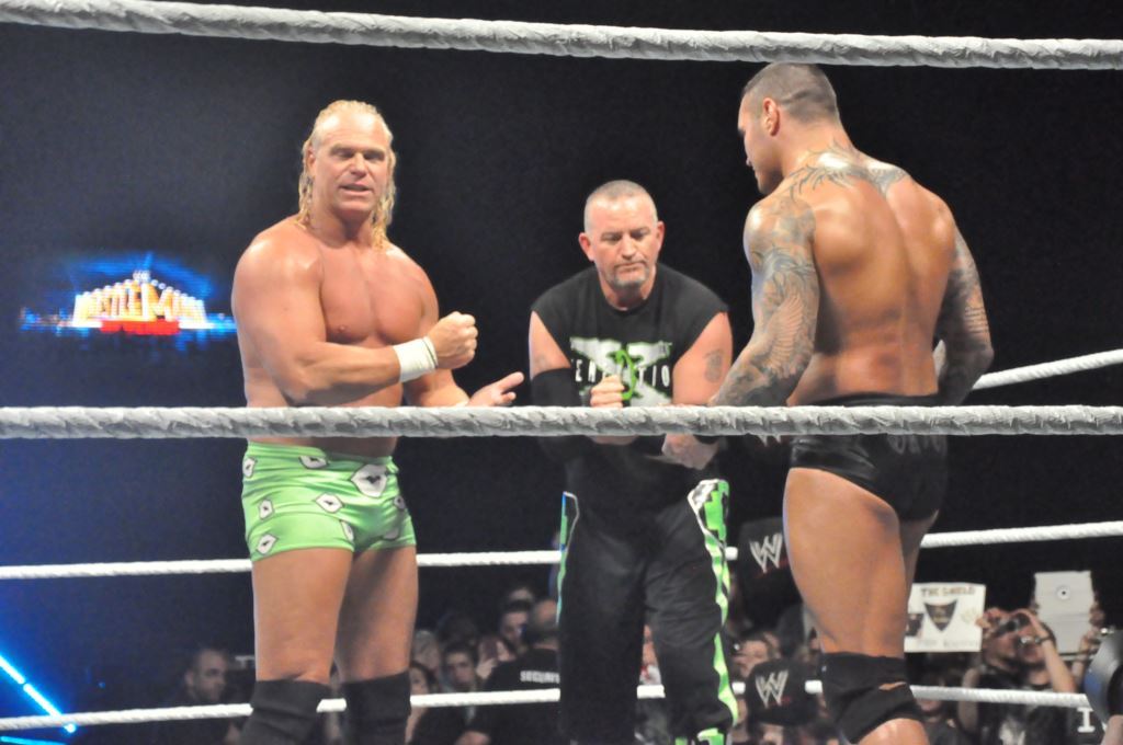 rwfan11:Billy Gunn, Road Dogg, and Orton …I don’t know why they are doing paper-rock-scissors