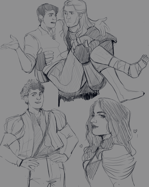 meglm:some Witcher sketches! thank you to @acefitzroymaplecourt who suggested i draw Jaskier In a fl