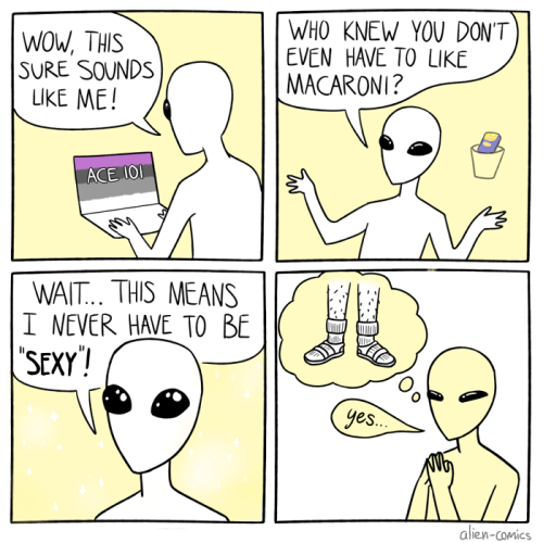 asexualmoments:alien-comics:Self-discovery is an important journey. I’m always discovering new