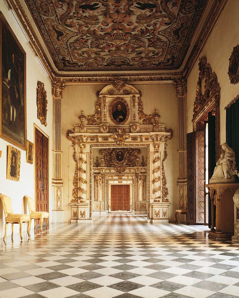 orangexocoatl:  The Ducal Palace of Gandia. This is the Golden Hallway (1703-1716)
