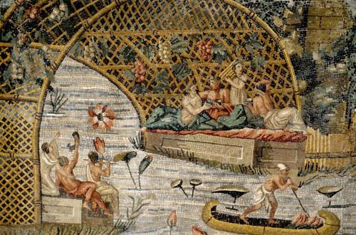 The Pergola is Ancient History Above, the pergola as depicted in The Nile Mosaic of Palestrina (sect