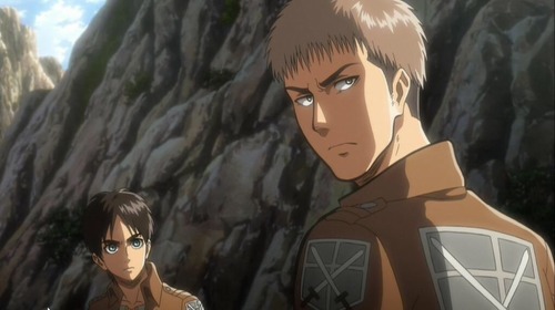 snk-officially-drawn:  Jean and Eren in newest SNK OVA 