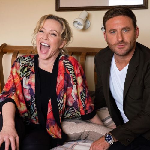 2021 Dean O'Gorman! with Rebecca Gibney, doing press for Under the Vines NZ tv show