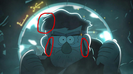 sgt-vandoodle:  all im saying isif the way the pines family is drawn, and other families in gravity falls are drawn, to display shared characteristics, like for exampleand then…grunkle4grandpa  Proves nothing