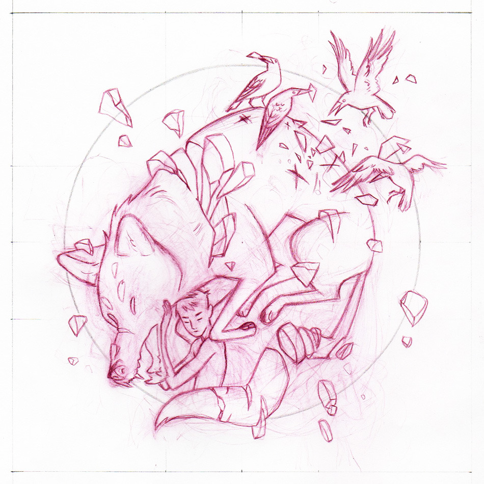 juliancallos:  Here are a few sketches for some of the pieces in my show “COSMOS,”