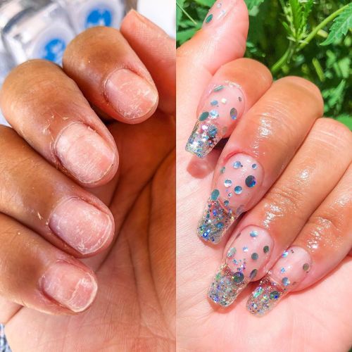 WHAT YALL THINK!!!!! #transformationtuesday did my own damn nails using @apresnailofficial + @litcos