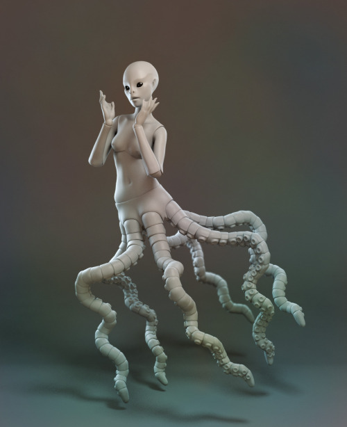 micchi-monster:  glyndarling:  idrisfynn:  Oleum Dolls/Eve Studio -  BJD 3D WIPs  I require the satyr and the dragon.  OCTOPUS DOLLIE OMG