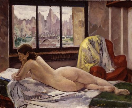 books0977:Reclining Nude in Interior (1929). Leon Kroll (American, 1884-1974). Oil on canvas. Hirshh