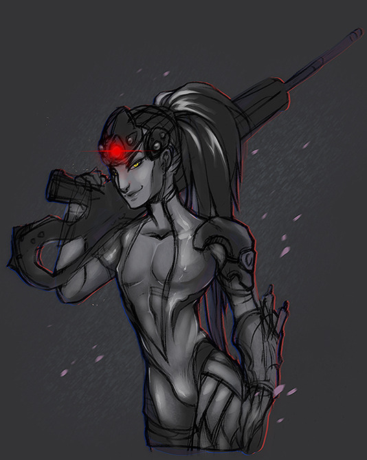 syyslilja:Really quick Overwatch sketch! This minor change would’ve made Widowmaker’s