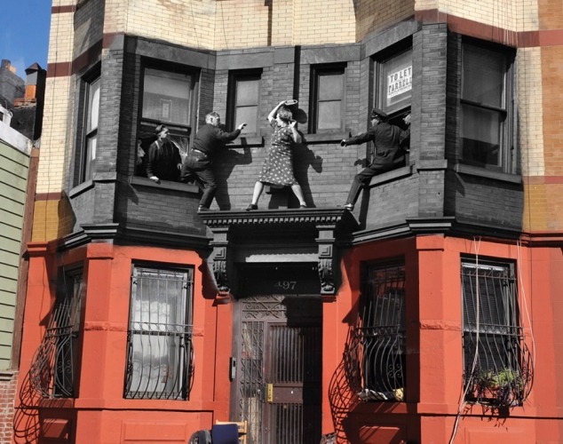 fer1972:  Crime Scenes blended into the actual NY Streets by Mark Hermann 