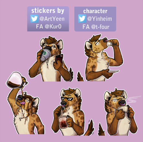 Telegram sticker pack commish for Yinheim/ t-four☕☕☕link to the pack - https://t.me/addstickers/Coff