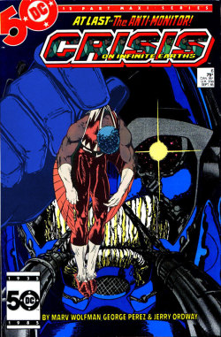 covermashups:  Look what the Anti-Monitor caught today. Mashed covers: The Falcon #2 Crisis on Inifite Earths #6 