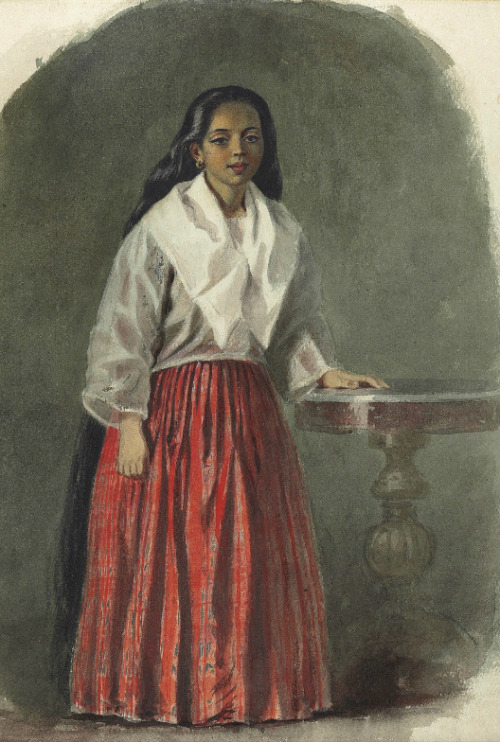 pupuplatter:Charles W. Andrews, Sketches of Philippine Women, mid-19th c., private collection.