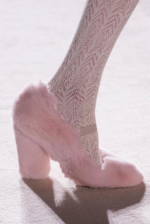 mulberry-cookies: Pastel Mink Fur Pumps @ Blugirl by Blumarine F/W 2016 Shoes for Sy Snootles