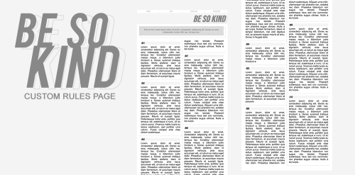 be so kind — free custom rules pagestatic preview — install thememobile-friendly rules pageinstallin