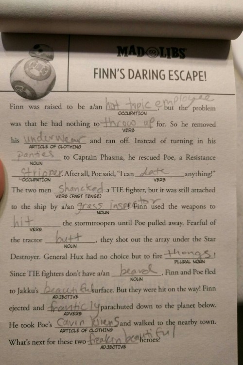 spacefairytale: my siblings and I did tfa mad libs at the beach the other day… I don’t 