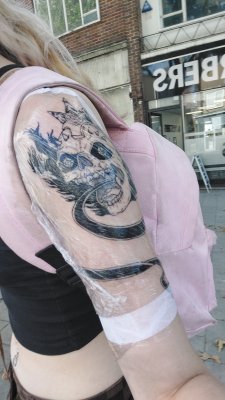 gogoghostie:My first proper tattoo. Ill post again when its healed. Its so perfect.
