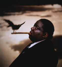 svdp:  re-up!   Rest in Power Christopher Wallace (1994–1997).  Biggie’s homage to Hitchcock.  A haunting reinterpretation of the classic photo taken by the legendary Philippe Halsman.   