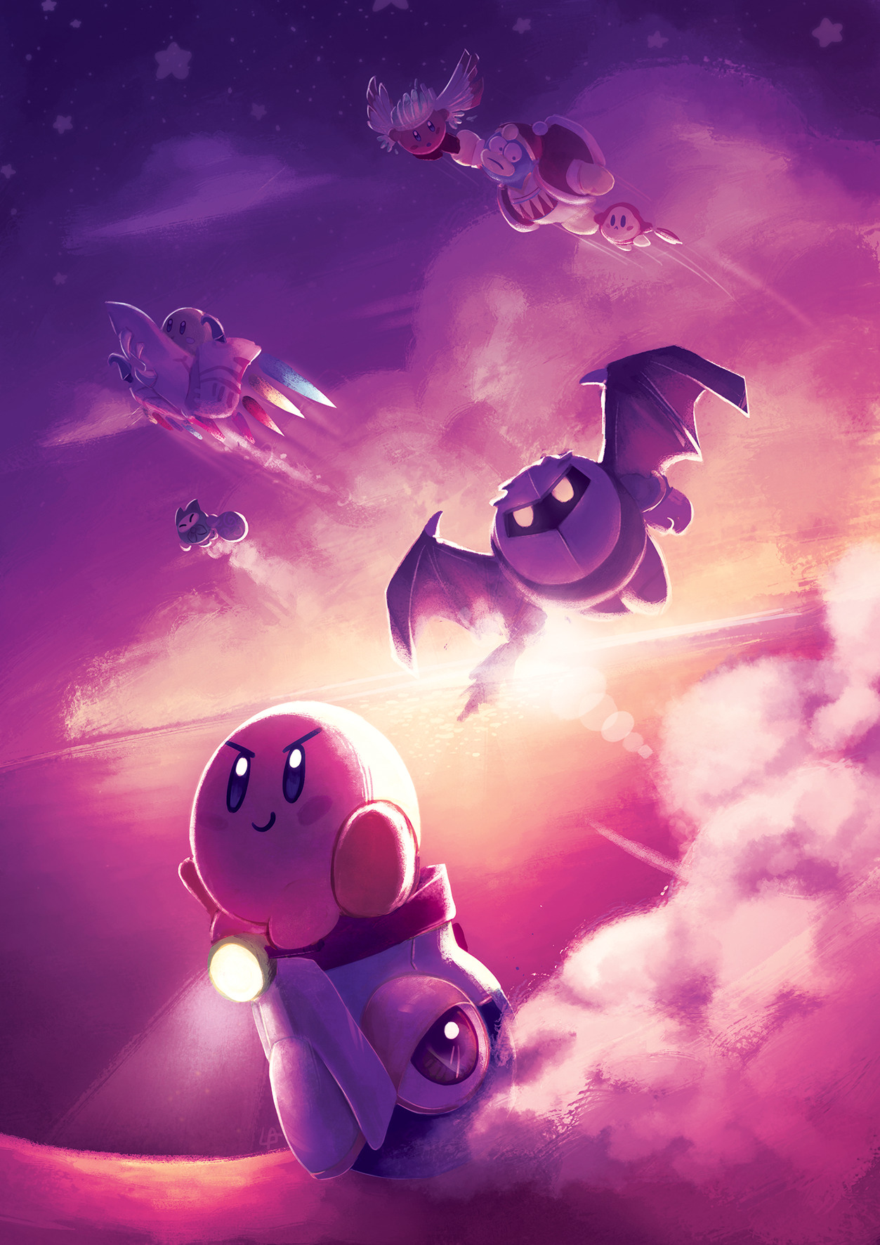 Here's my piece for the @kirbyzine!! Kirby Air...