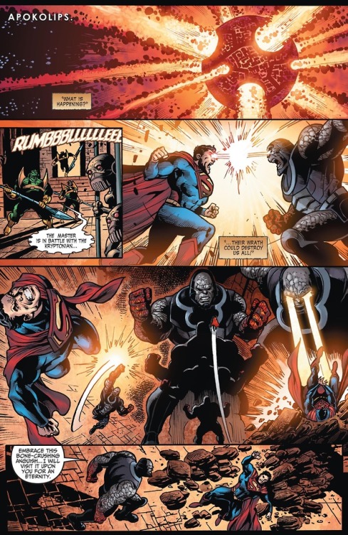 Superman vs. Darkseid.[from Injustice: Year Four (2015) #11]