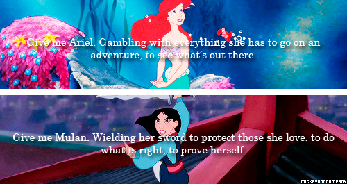 mickeyandcompany:  Give me princesses who are strong and kind and fierce. Give me