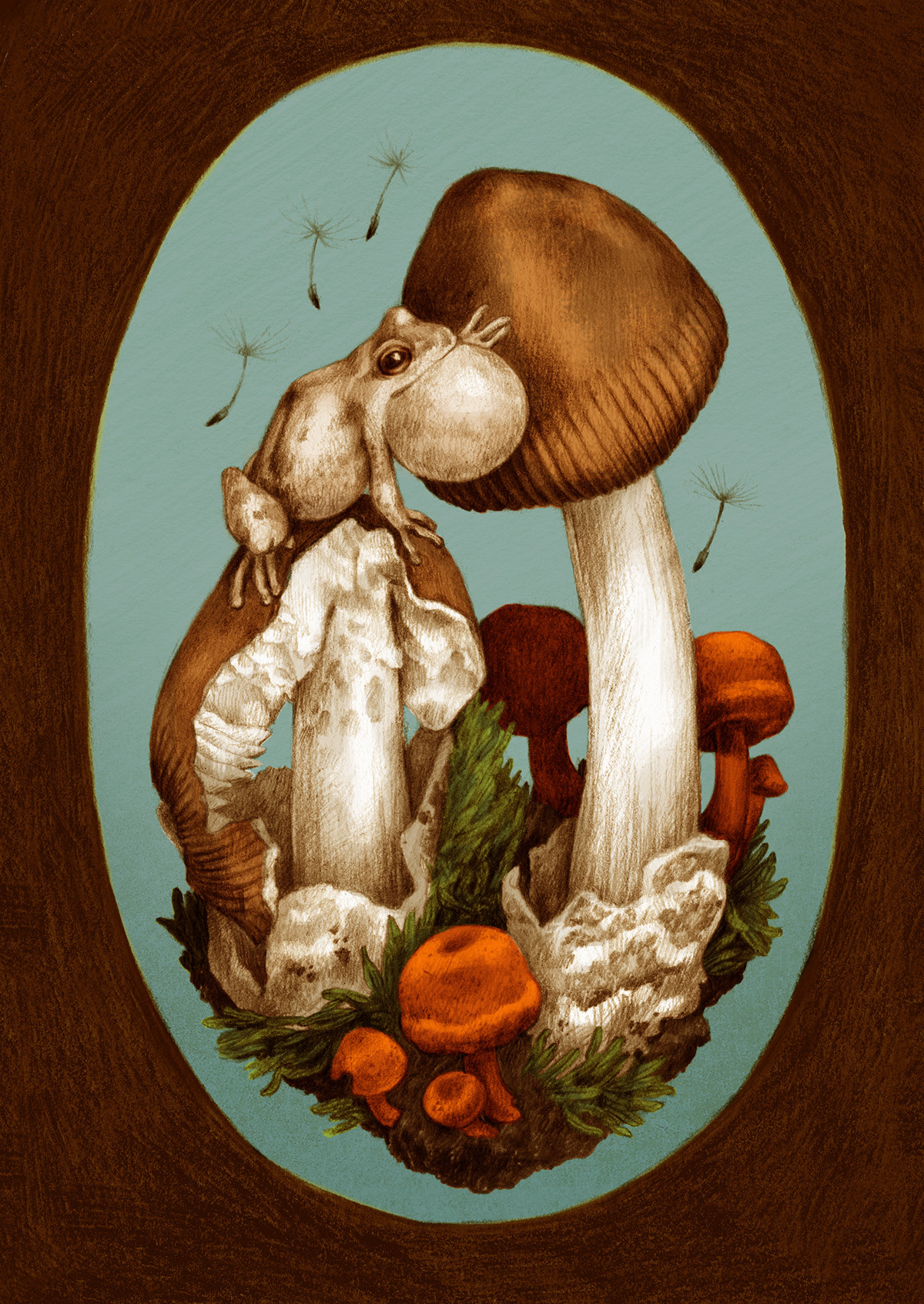 compassandwheel:  A series of mushroom illustrations! Might be printin’ these up