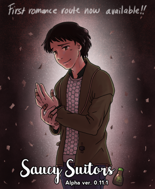 The first romance route for my otome visual novel, Saucy Suitors, is now available to play in alpha 