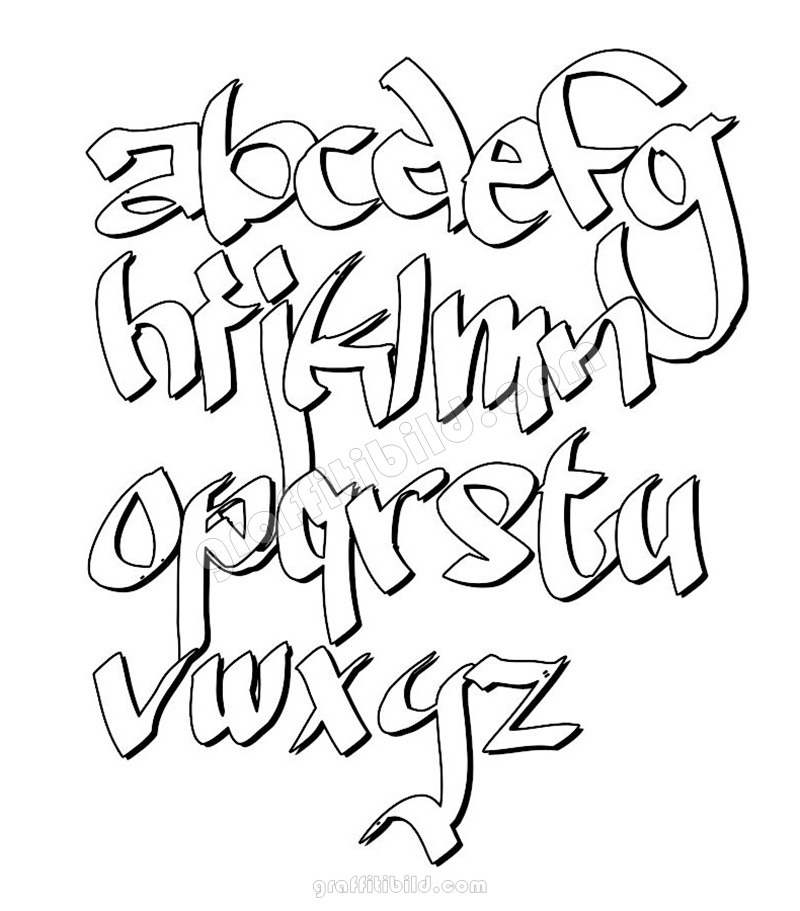 Graffiti Deep Graffiti Alphabet Lowercase Fonts Gallery