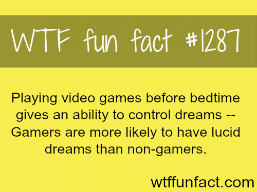 wtf-fun-facts:  video games - gamer facts MORE OF WTF FACTS are coming HERE games,