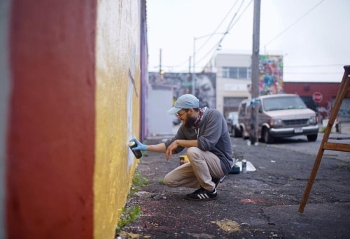 photo by @kimberlyyoungsun #graffiti #mural #Brooklyn #streetart #HSWAM #MatthewReid #Adidas @adidas