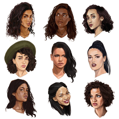 some love for my mixed race girls… from left to right: imaan hammam, sarita choudhury, ruth negga, i