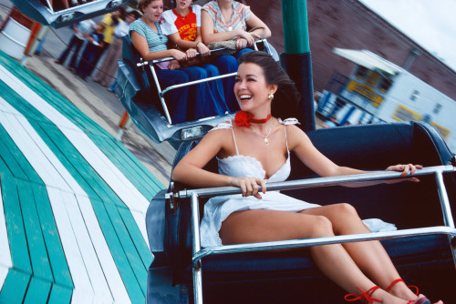 Playboy&rsquo;s Miss June 1978, Gail Stanton, spends a day out at an amusement park with company