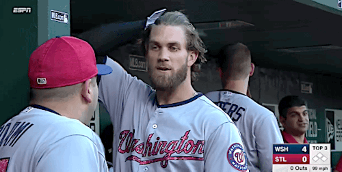 gfbaseball:Bryce Harper has hit two two-run home runs in two at-bats - July 2, 2017