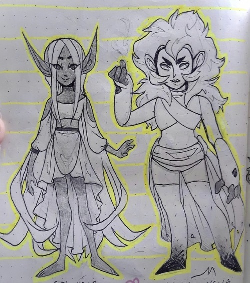 Elf goddess &amp; dwarf goddess (they are girlfriends)