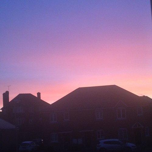 The sky looks beautiful this morning. Perks of never sleeping.