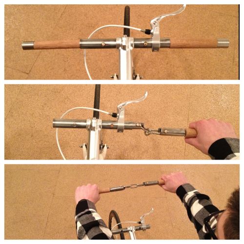 peaceloveandpedals: playhausdesign: I made some Nunchuck Handlebars. Bruce Lee would have loved th