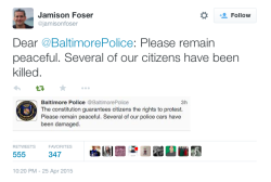 poeticallybrown:  justice4mikebrown:  April 25  How do you compare people to objects!?! You can get another car. You can’t get these people back.