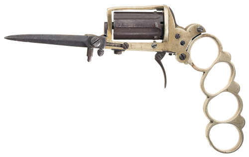 French Dolne Apache knuckleduster revolver, circa late 1870′s.from Rock Island Auctions