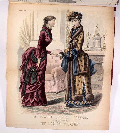 The Ladies Treasury A Household Magazine of Literature Education and Fashion1882 - with fine folding