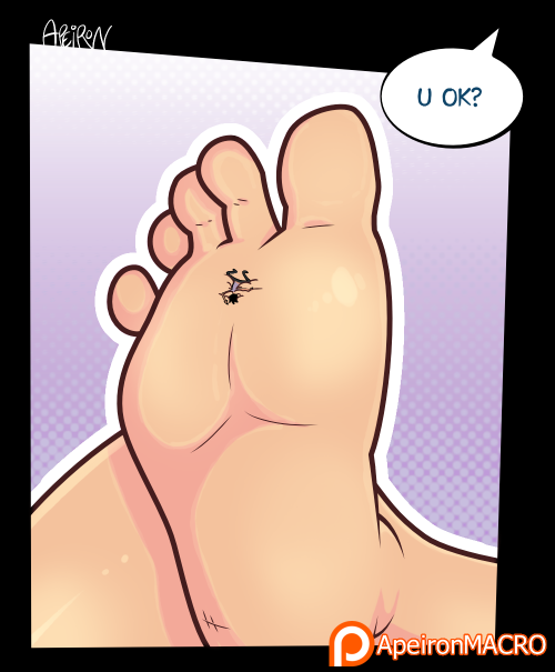[Foot] - Check your soles by Apeiron-MACROReminder for giants and giantesses: check your s