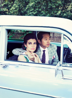 Albinwonderland:  Affair To Remember Steven Yeun And Lauren Cohan Styled By Linda